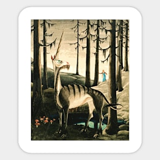 The Unicorn by Franz Sedlacek Sticker